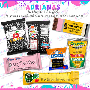 Teacher Appreciation Bundle - INSTANT DOWNLOAD - Non Editable