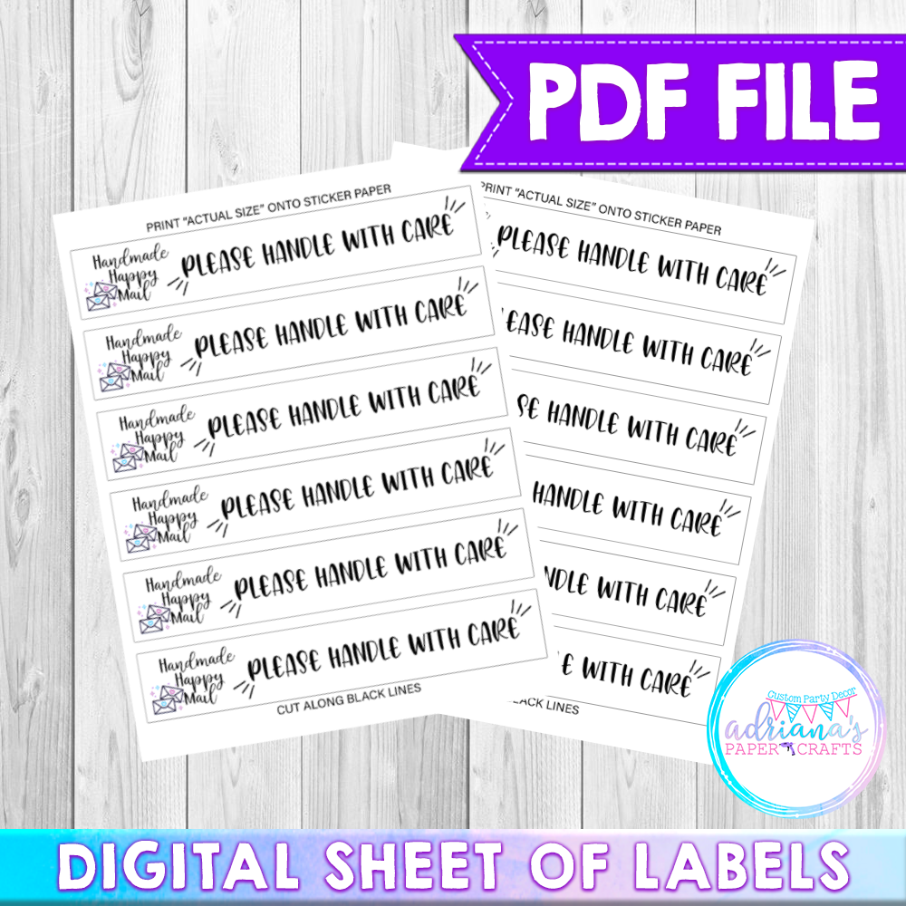 Handmade Happy Mail Labels - Instant Download – Adriana's Paper Crafts