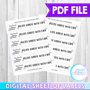 Handmade Happy Mail Labels - INSTANT DOWNLOAD