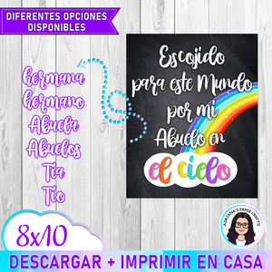 Cielo enviado signo de 8 x 10 - DESCARGA INMEDIATA