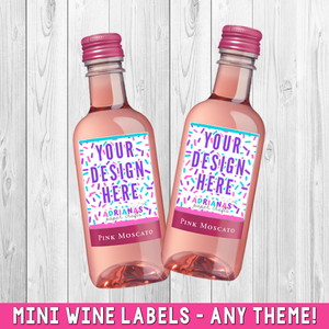 Printable Mini Wine Labels Design