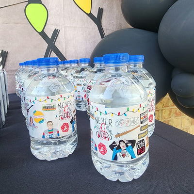 Stranger Things Inspired Water Bottle Label Design - Instant Download