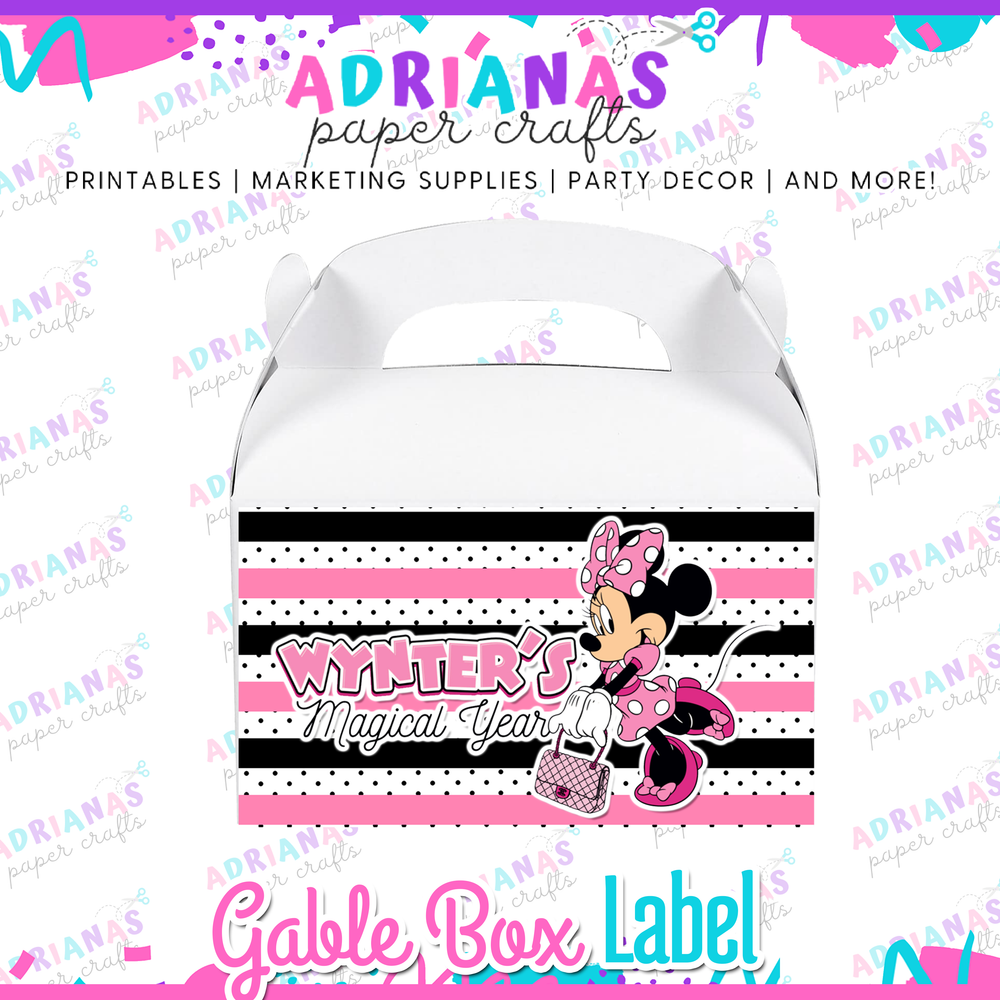 Printable Gable Box Label Design - Front Label Only