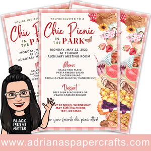 Editable Chic Picnic Invitation - Canva Template