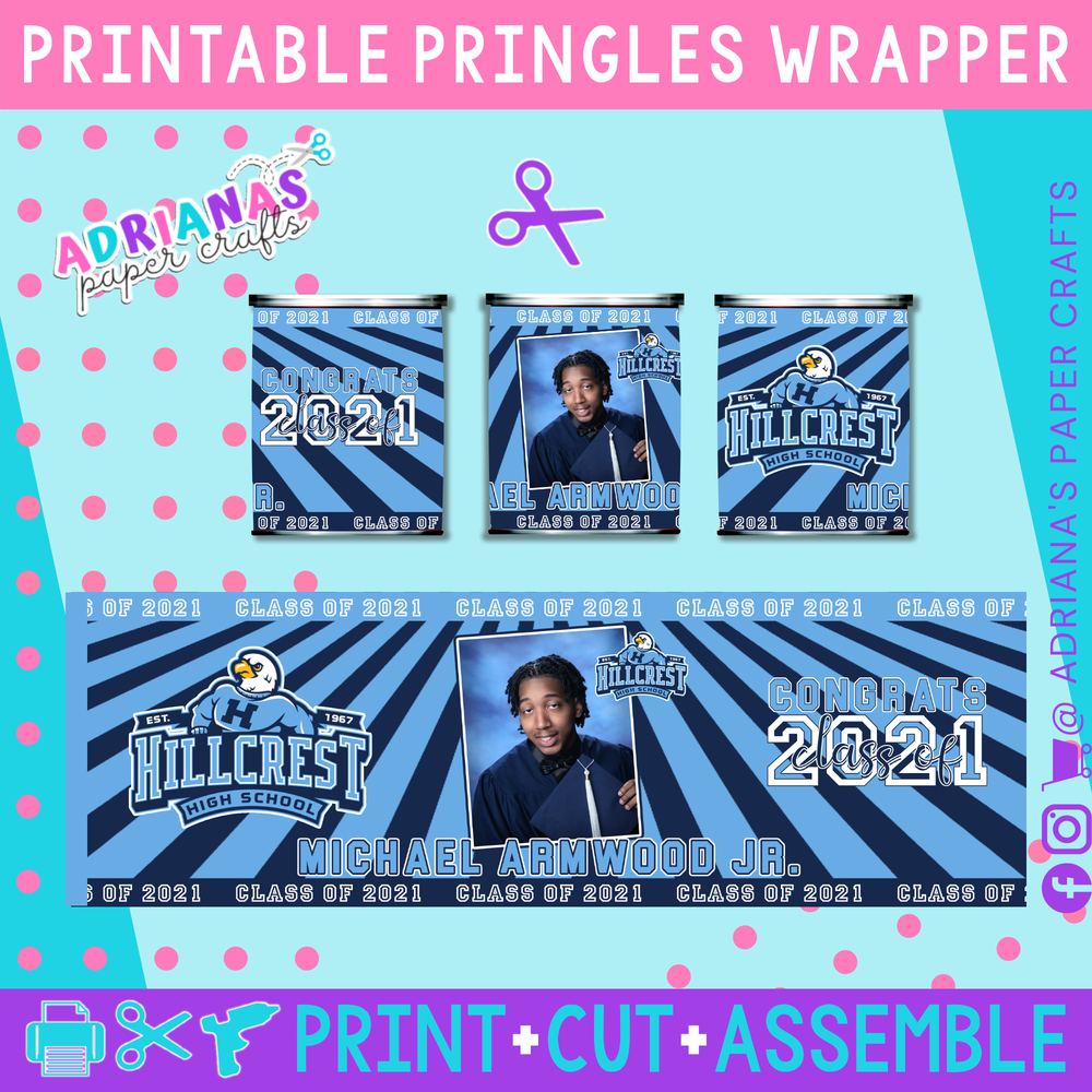 Printable Mini Pringles Wrappers Design