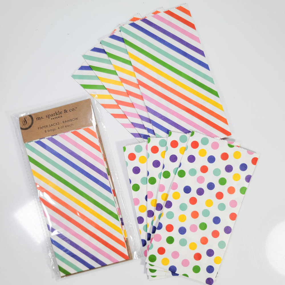 Mini Rainbow Paper Sacks