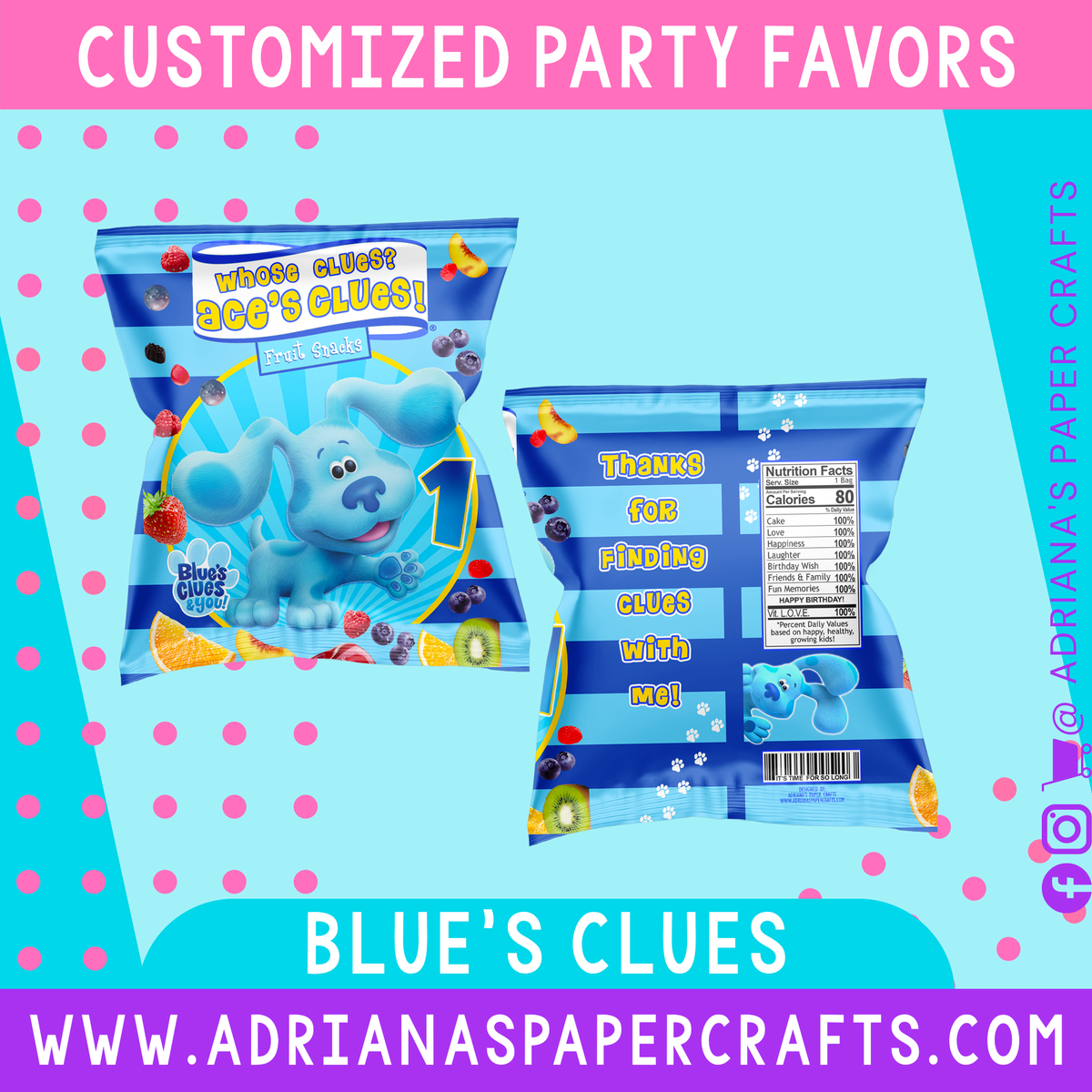 Printable Fruit Snack Gummies Wrapper Design – Adriana's Paper Crafts
