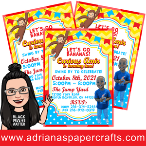 Curious George Party Invitation