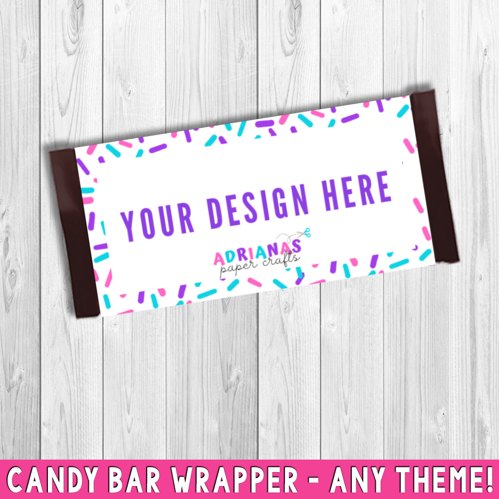 Printable Hershey Bar Wrapper Design – Adriana's Paper Crafts for Free Printable Minecraft Candy Bar Wrappers