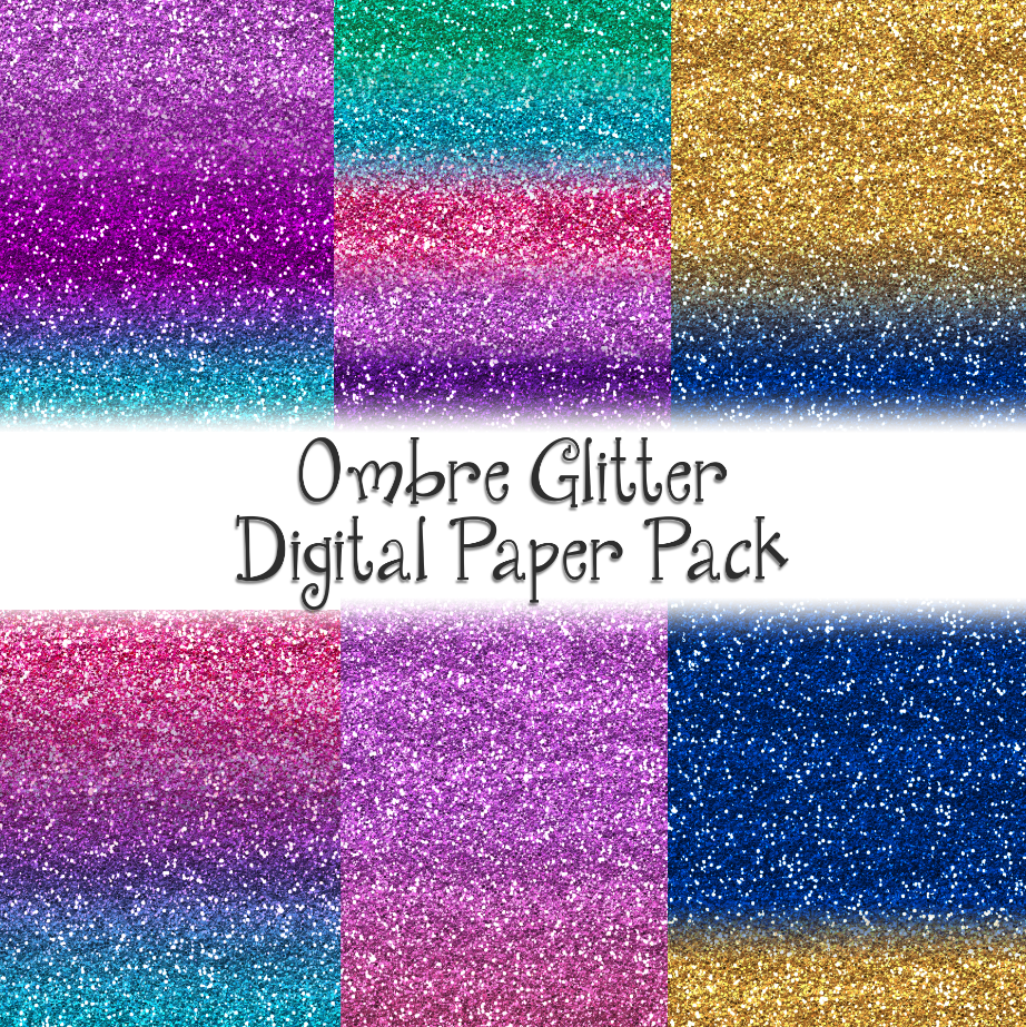 Ombre Glitter - Digital Paper Pack