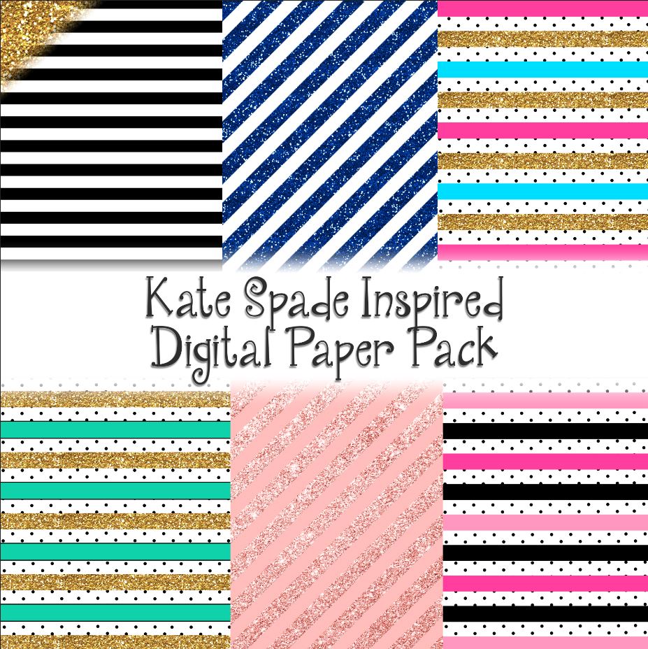 Kate Spade Inspired - Digital Paper Pack