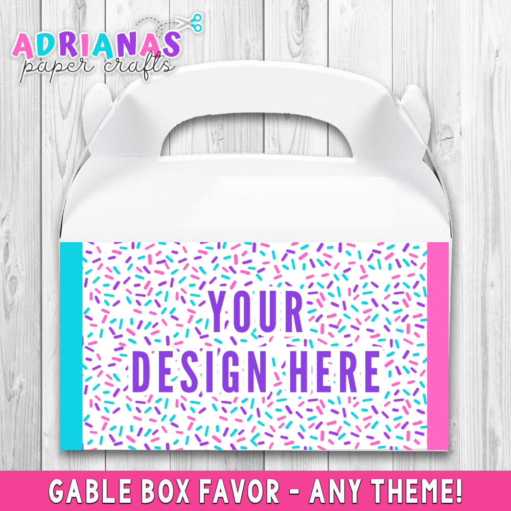 Printable Gable Box Label Design - Front Label Only