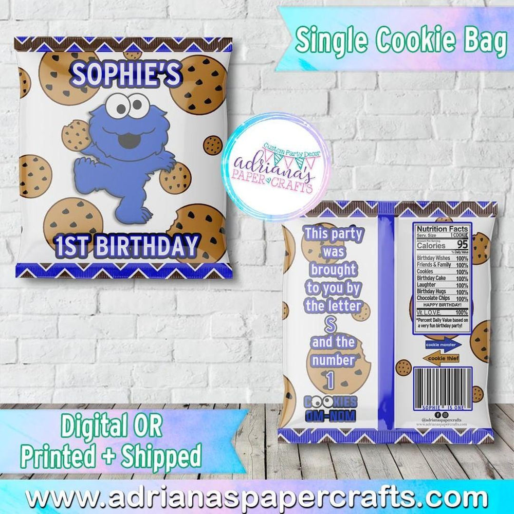 Cookie Monster Single Cookie Treat Bag