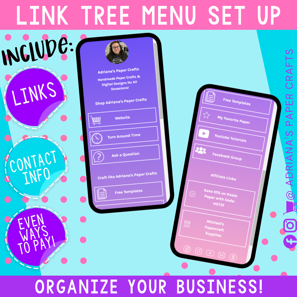 Linktree Menu Set Up – Adriana's Paper Crafts