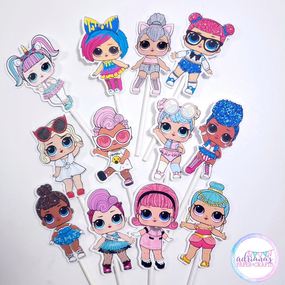 LOL Dolls Cupcake Toppers - Random Assortment - Choose your Quantity