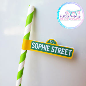 Sesame Street Straw Stickers