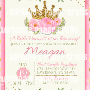 Royal Princess Baby Shower Invitation