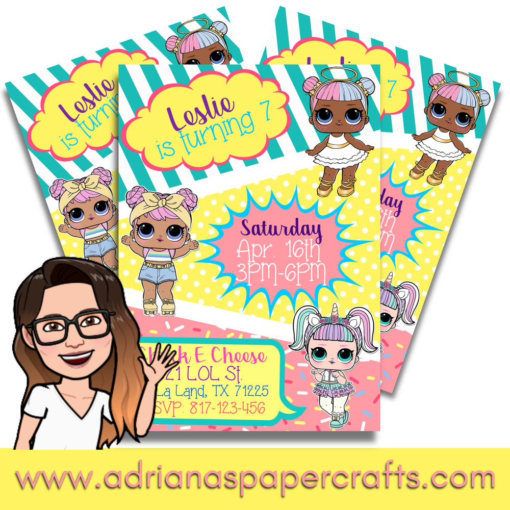 Lol Surprise Birthday Invitation – Adriana's Paper Crafts