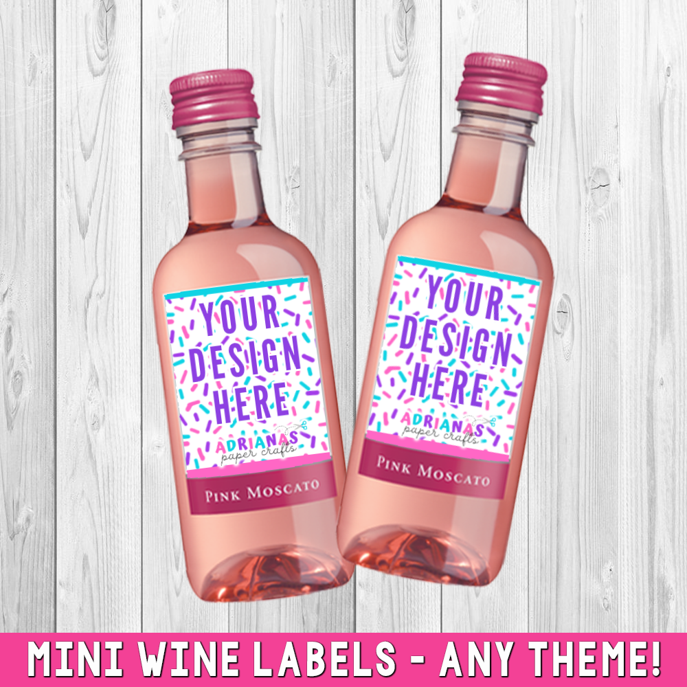 Printable Mini Wine Labels Design