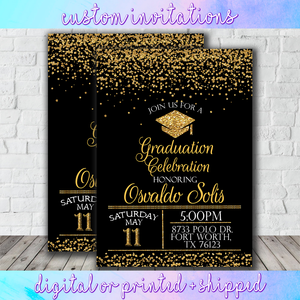 Gold and Black Event Invitation