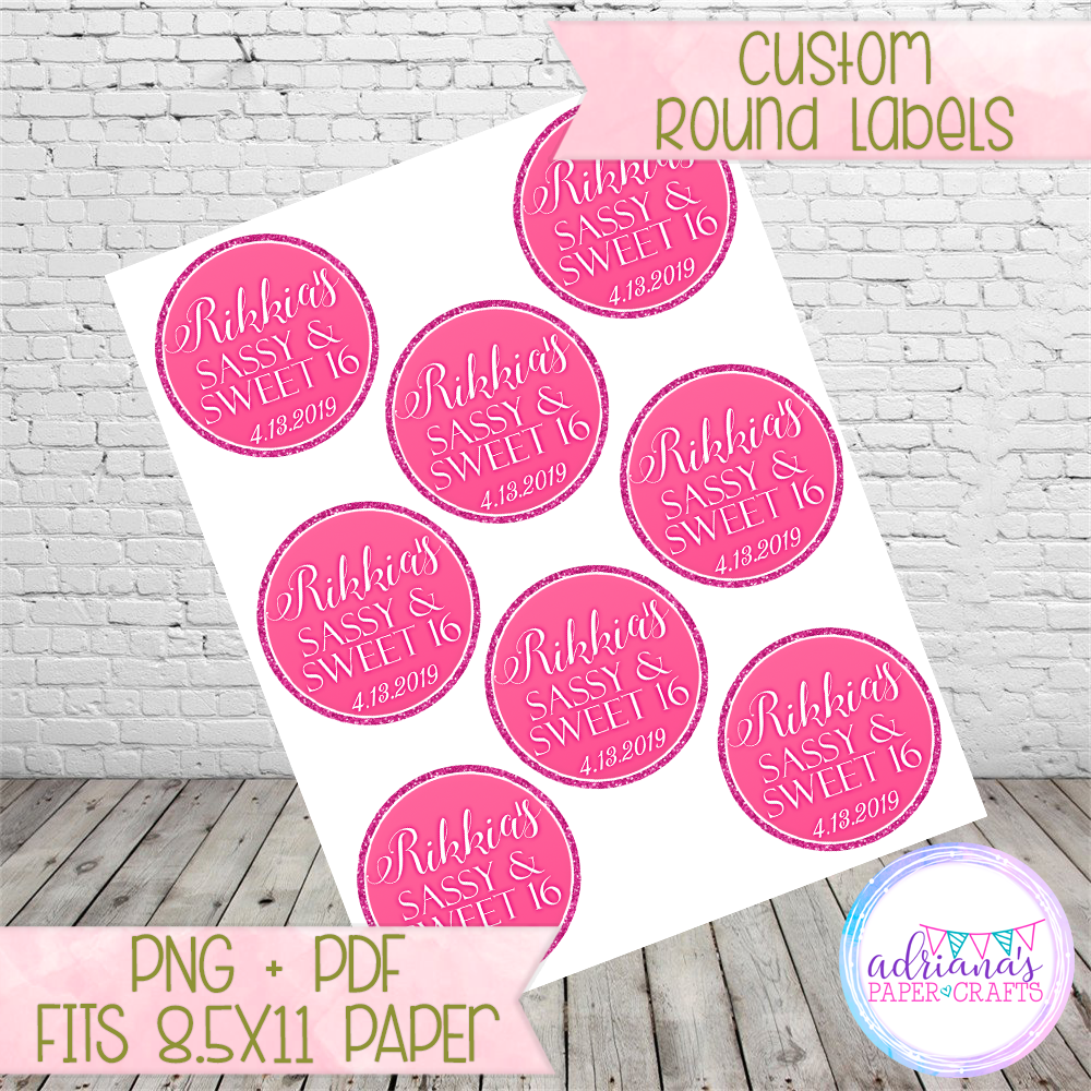 Printable Round Labels – Adriana's Paper Crafts