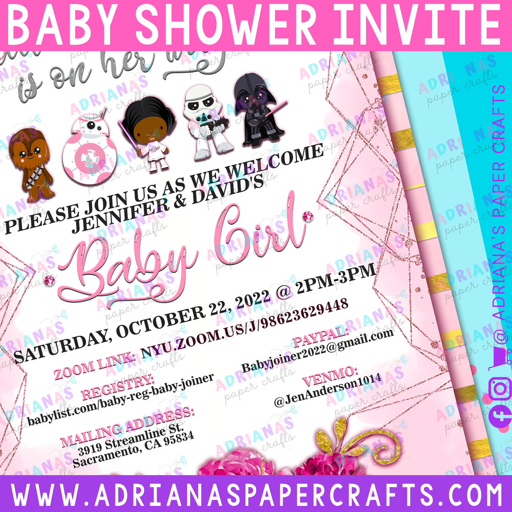 Star Wars Baby Shower Invitation